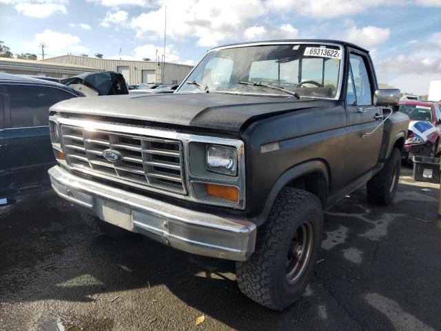 1FTEF14N6GKB43405 - 1986 FORD F150 BLACK photo 1