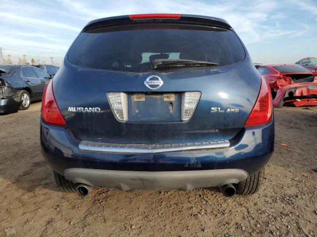 JN8AZ08W26W538390 - 2006 NISSAN MURANO SL BLUE photo 6