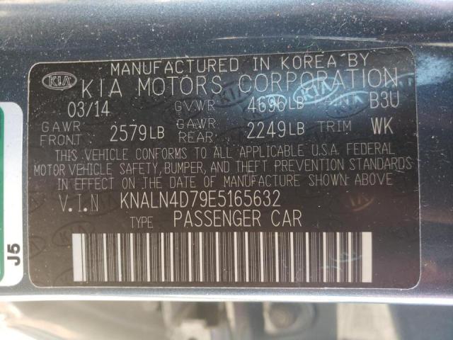 KNALN4D79E5165632 - 2014 KIA CADENZA PR BLUE photo 12