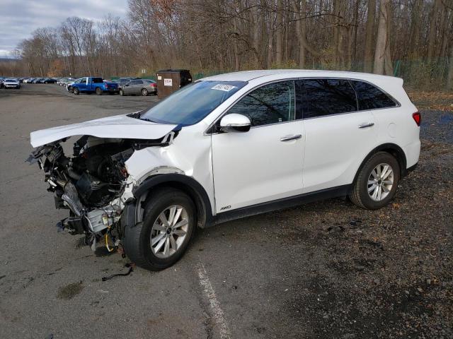 5XYPGDA30KG471069 - 2019 KIA SORENTO L WHITE photo 1