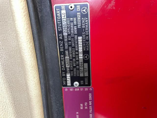10704412023744 - 1975 MERCEDES-BENZ 450SL RED photo 10