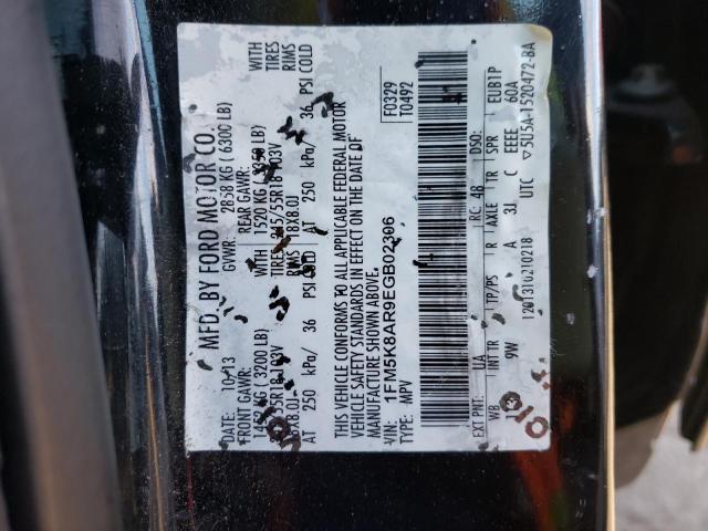 1FM5K8AR9EGB02306 - 2014 FORD EXPLORER P BLACK photo 13