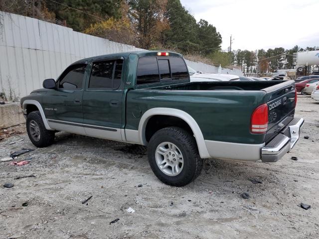 1B7GG2AN91S164661 - 2001 DODGE DAKOTA QUA GREEN photo 2