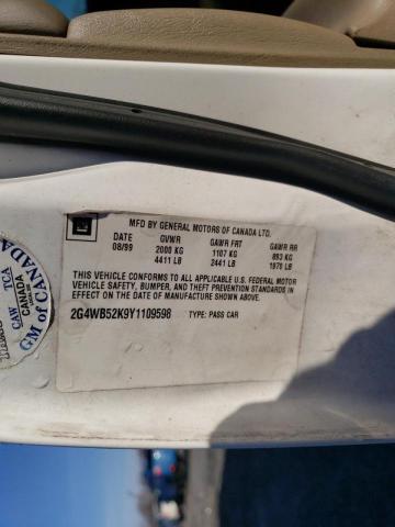 2G4WB52K9Y1109598 - 2000 BUICK REGAL LS 白色 照片 12