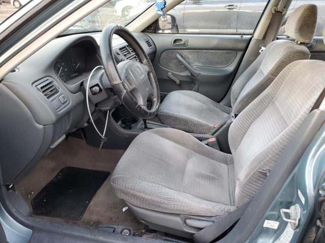 2HGEJ661XYH572787 - 2000 HONDA CIVIC BASE TURQUOISE photo 7