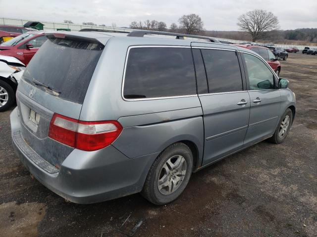 5FNRL38787B020462 - 2007 HONDA ODYSSEY EX BLUE photo 3