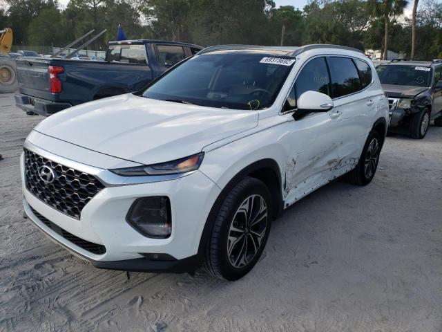 5NMS5CAA1KH100274 - 2019 HYUNDAI SANTA FE L WHITE photo 1