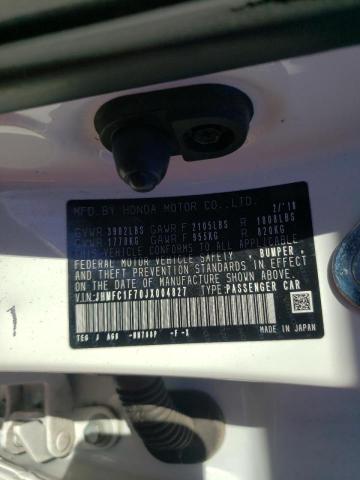 JHMFC1F70JX004827 - 2018 HONDA CIVIC EXL Ağ foto 12