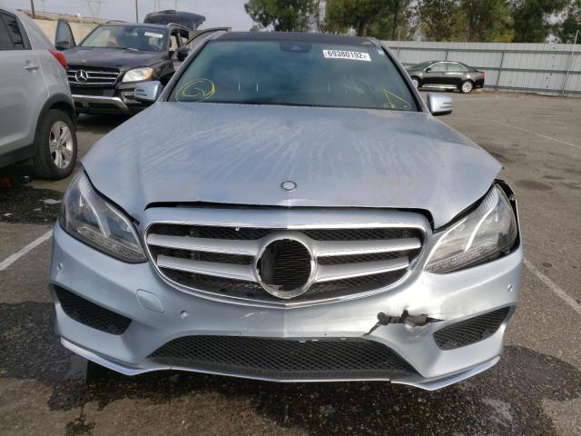 WDDHF5KB2EA790048 - 2014 MERCEDES-BENZ E 350 BLUE photo 5