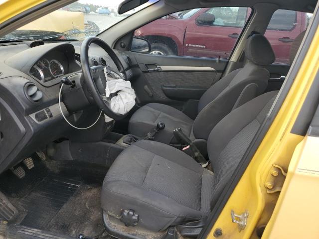 KL1TD56637B148420 - 2007 CHEVROLET AVEO BASE YELLOW photo 7