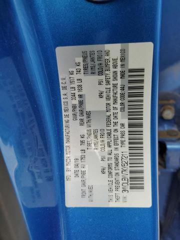 3MYDLBYV7KY527211 - 2019 TOYOTA YARIS L BLUE photo 12