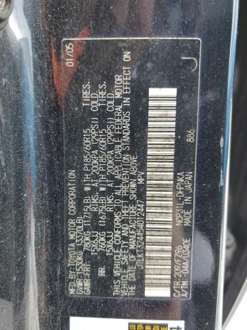 JTLKT324454012447 - 2005 TOYOTA SCION XB შავი ფოტო 12