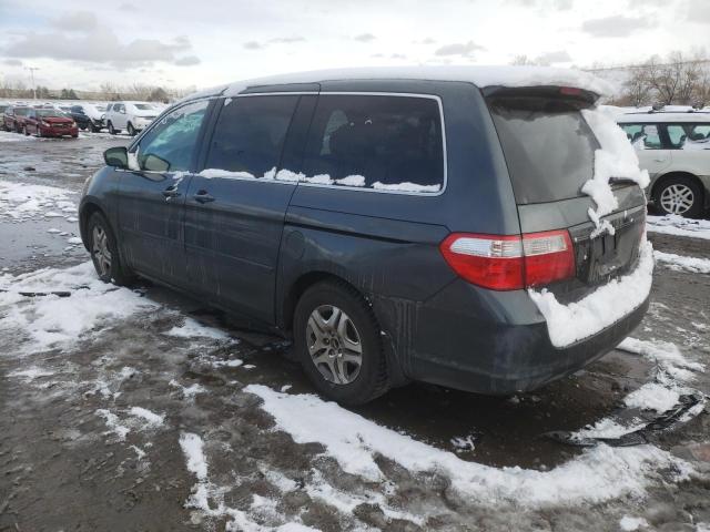 5FNRL387X5B028124 - 2005 HONDA ODYSSEY EX BLUE photo 2