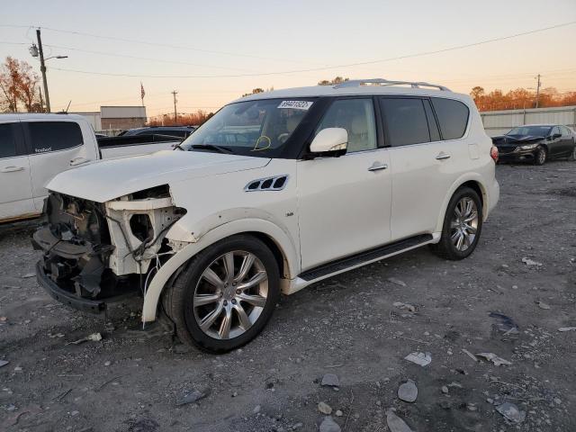 JN8AZ2NF6E9554587 - 2014 INFINITI QX80 WHITE photo 1