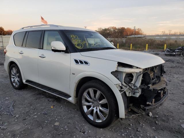 JN8AZ2NF6E9554587 - 2014 INFINITI QX80 WHITE photo 4