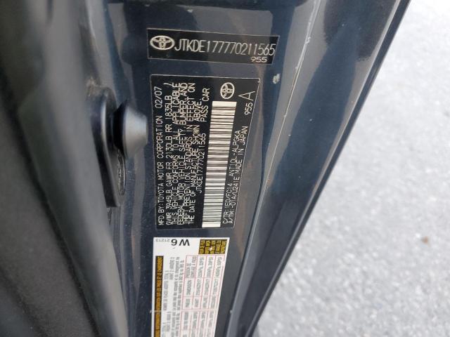 JTKDE177770211565 - 2007 TOYOTA SCION TC BLACK photo 12