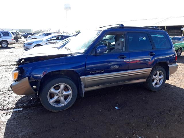 JF1SF65522H713782 - 2002 SUBARU FORESTER S BLUE photo 1