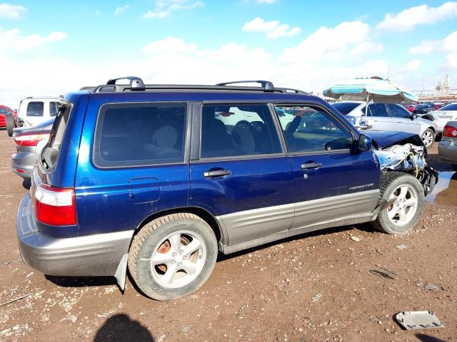 JF1SF65522H713782 - 2002 SUBARU FORESTER S BLUE photo 3