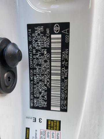 JTKJF5C73E3084130 - 2014 TOYOTA SCION TC WHITE photo 12