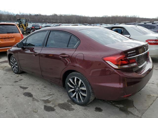 19XFB2F98FE220198 - 2015 HONDA CIVIC EXL 勃艮第红 照片 2