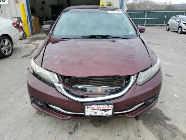 19XFB2F98FE220198 - 2015 HONDA CIVIC EXL 勃艮第红 照片 5