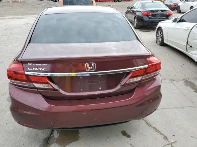 19XFB2F98FE220198 - 2015 HONDA CIVIC EXL 勃艮第红 照片 6