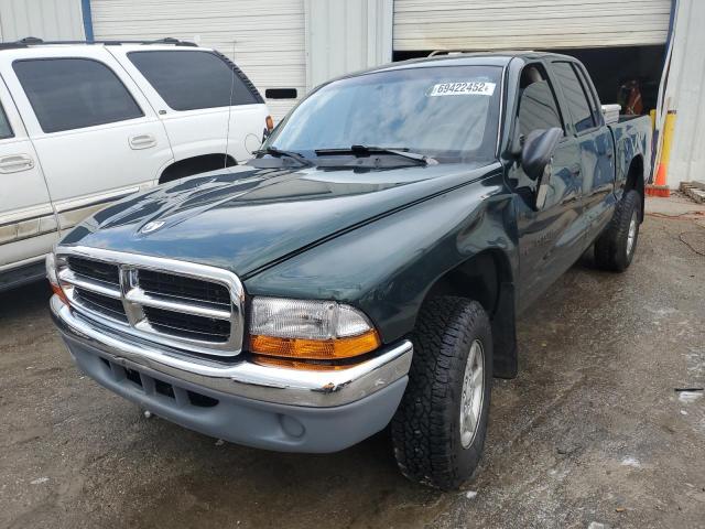 1B7HG48N92S717719 - 2002 DODGE DAKOTA QUA GREEN photo 1