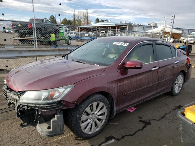 1HGCR3F83DA009553 - 2013 HONDA ACCORD EXL RED photo 1