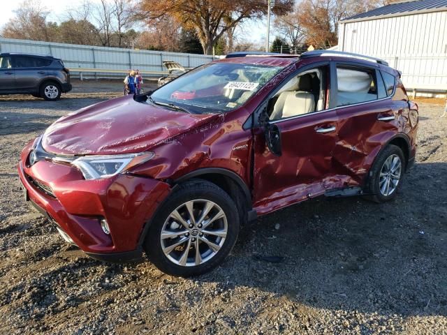 JTMDJREV5JD159761 - 2018 TOYOTA RAV4 HV LI BURGUNDY photo 1