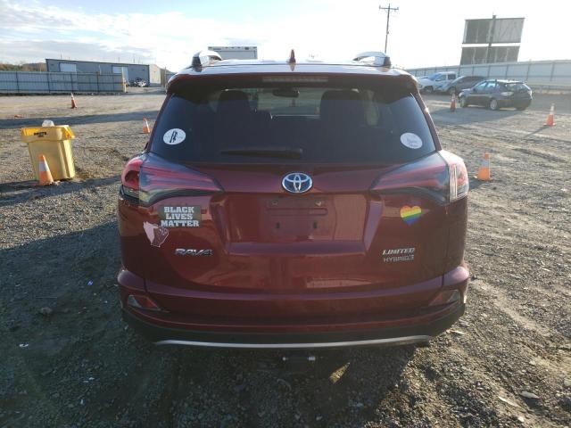 JTMDJREV5JD159761 - 2018 TOYOTA RAV4 HV LI BURGUNDY photo 6