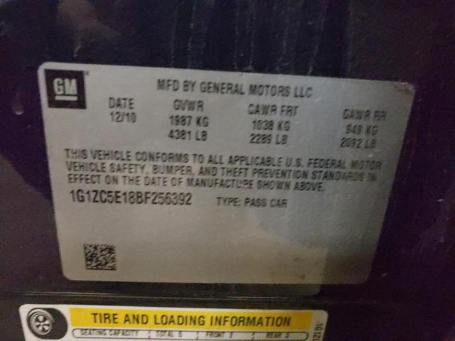 1G1ZC5E18BF256392 - 2011 CHEVROLET MALIBU 1LT 蓝色 照片 12