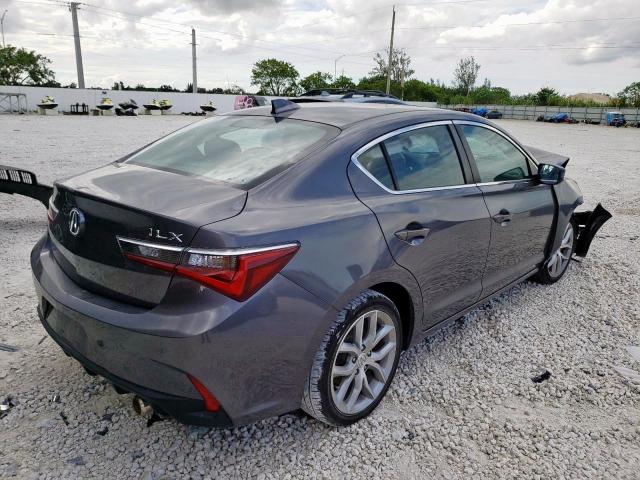 19UDE2F37LA006913 - 2020 ACURA ILX ნაცრისფერი ფოტო 4