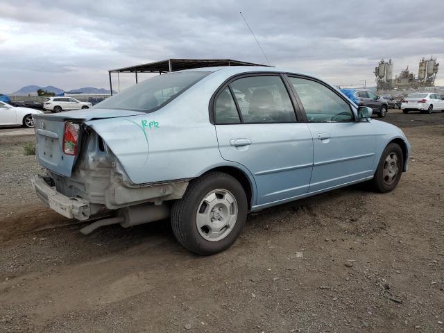 JHMES96674S001722 - 2004 HONDA CIVIC HYBR BLUE photo 3