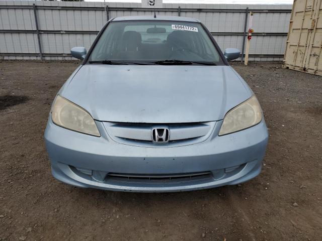 JHMES96674S001722 - 2004 HONDA CIVIC HYBR BLUE photo 5