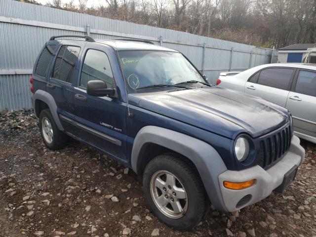 1J4GL48K13W627496 - 2003 JEEP LIBERTY BLUE photo 4