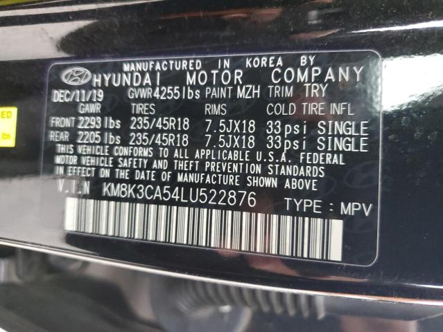 KM8K3CA54LU522876 - 2020 HYUNDAI KONA LIMIT BLACK photo 13