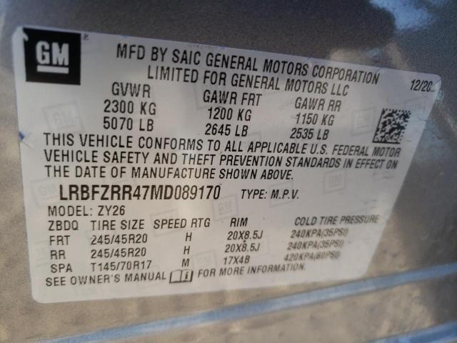 LRBFZRR47MD089170 - 2021 BUICK ENVISION A GRAY photo 14