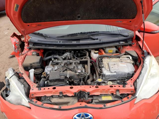 JTDKDTB34C1007554 - 2012 TOYOTA PRIUS C ORANGE photo 11