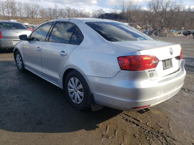 3VW2K7AJ5EM243114 - 2014 VOLKSWAGEN JETTA BASE SILVER photo 3