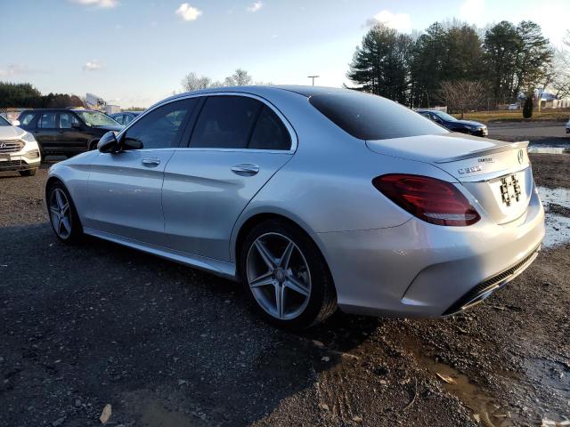 55SWF4KB1GU110273 - 2016 MERCEDES-BENZ C 300 4MAT SILVER photo 2