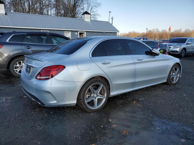 55SWF4KB1GU110273 - 2016 MERCEDES-BENZ C 300 4MAT SILVER photo 3