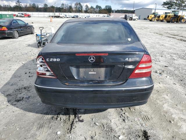 WDBRF92H57F912559 - 2007 MERCEDES-BENZ C 280 4MAT BLACK photo 6