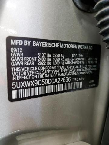 5UXWX9C59D0A22636 - 2013 BMW X3 XDRIVE2 TAN photo 13