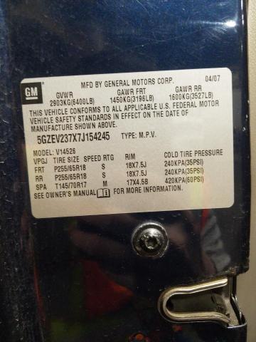 5GZEV237X7J154245 - 2007 SATURN OUTLOOK XR BLUE photo 14