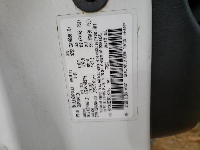 3D7KA28D34G163791 - 2004 DODGE RAM 2500 S Սպիտակ լուսանկար 13