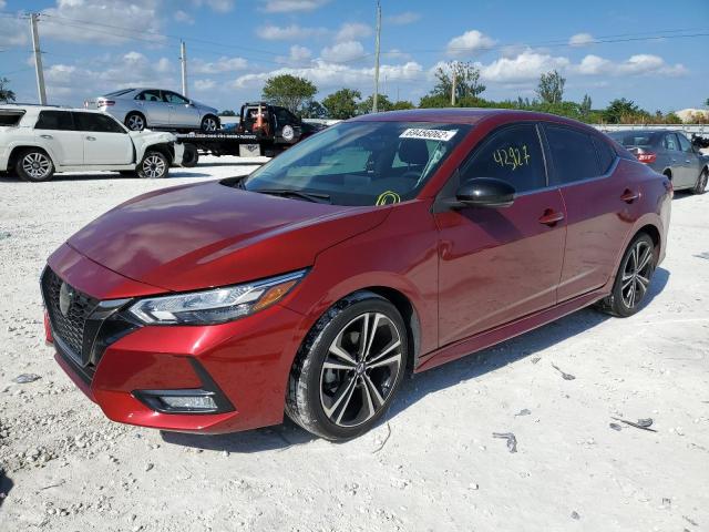 3N1AB8DV1LY215838 - 2020 NISSAN SENTRA SR RED photo 1