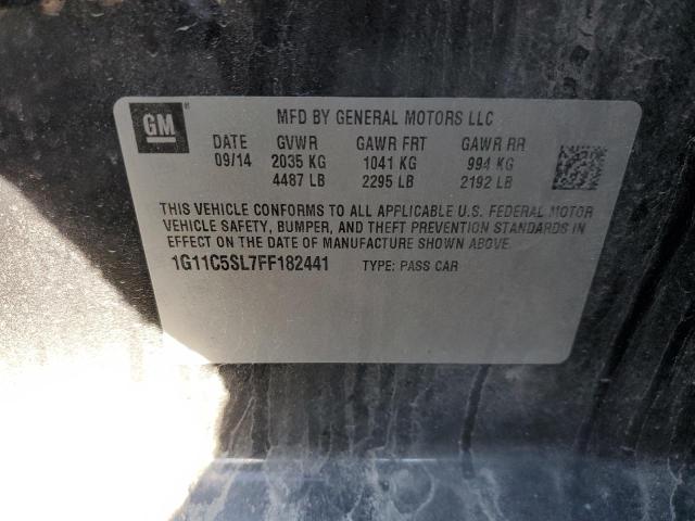 1G11C5SL7FF182441 - 2015 CHEVROLET MALIBU 1LT BLACK photo 12