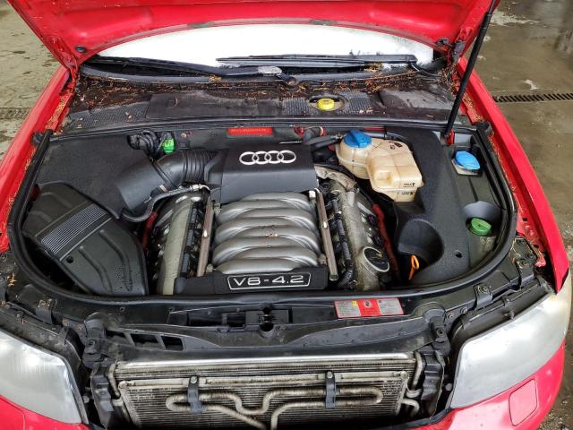WAUPL68E14A065025 - 2004 AUDI S4 RED photo 11