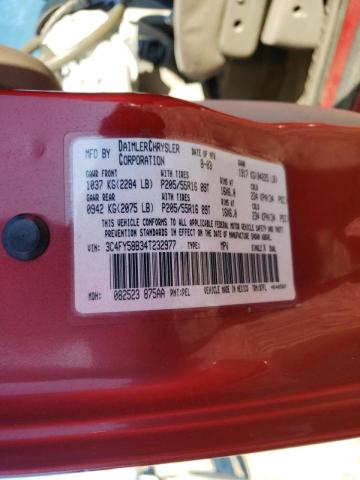 3C4FY58B34T232977 - 2004 CHRYSLER PT CRUISER RED photo 13