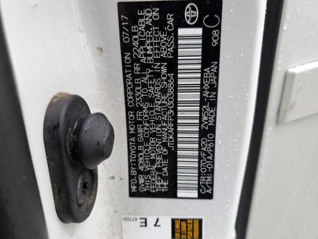 JTDKARFP3H3****** - 2017 TOYOTA PRIUS PRIM Weiß Foto 12